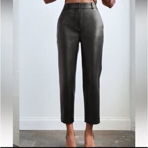 Aritzia Babaton Faux Leather Pants Black Womens Size 00